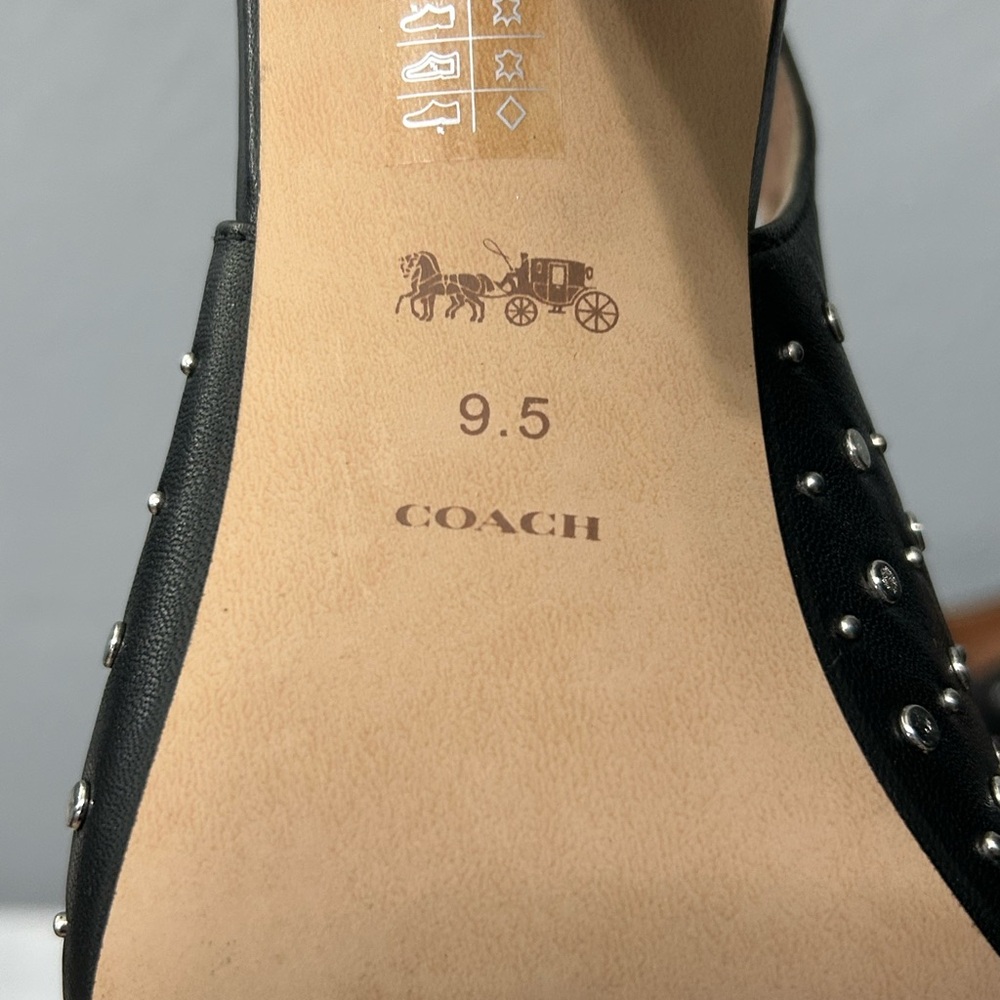 Coach Black Studded Slingback Pumps - Picture 4 of 4
